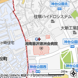 湘南藤沢徳洲会病院第２駐車場周辺の地図