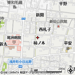 愛知県一宮市浅井町小日比野西札子352周辺の地図