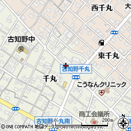 愛知県江南市古知野町（千丸）周辺の地図