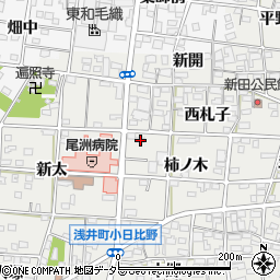 愛知県一宮市浅井町小日比野柿ノ木24周辺の地図