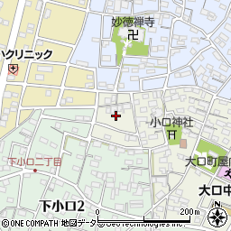 愛知県丹羽郡大口町城屋敷1丁目45周辺の地図