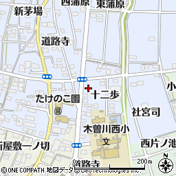 愛知県一宮市木曽川町里小牧道路寺18周辺の地図