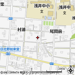 愛知県一宮市浅井町大日比野村浦83周辺の地図