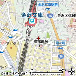 ローソンＬＴＦ金沢文庫店周辺の地図