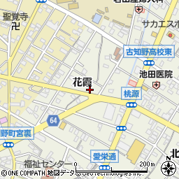 愛知県江南市古知野町花霞96-2周辺の地図