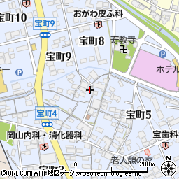 岐阜県多治見市宝町周辺の地図