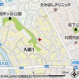 神奈川県藤沢市大鋸1丁目13周辺の地図