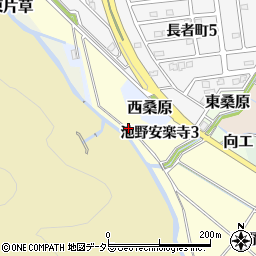 愛知県犬山市池野安楽寺3丁目周辺の地図