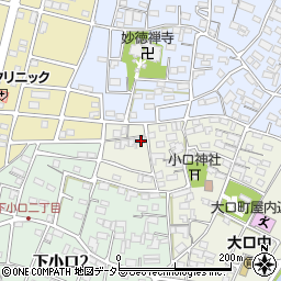 愛知県丹羽郡大口町城屋敷1丁目25周辺の地図