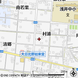 愛知県一宮市浅井町大日比野村浦68周辺の地図