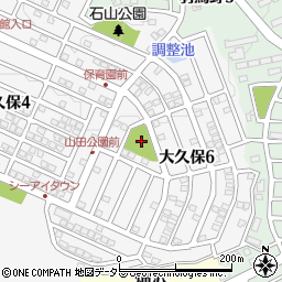 山田公園周辺の地図