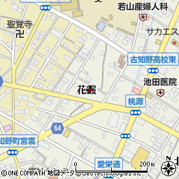 愛知県江南市古知野町花霞96-4周辺の地図