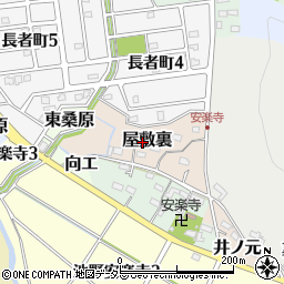 愛知県犬山市屋敷裏周辺の地図