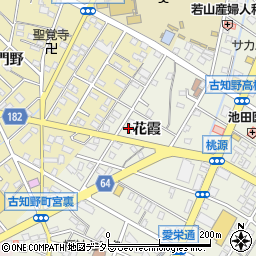 愛知県江南市古知野町花霞103-3周辺の地図