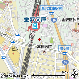 神奈川県横浜市金沢区谷津町378周辺の地図