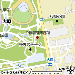 公園管理事務所周辺の地図