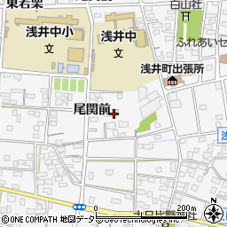 愛知県一宮市浅井町大日比野尾関前97周辺の地図
