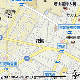 愛知県江南市古知野町花霞100-1周辺の地図