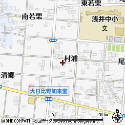 愛知県一宮市浅井町大日比野村浦57周辺の地図