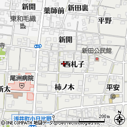 愛知県一宮市浅井町小日比野西札子351周辺の地図