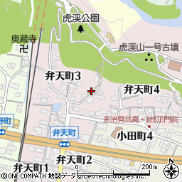 岐阜県多治見市弁天町周辺の地図