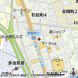 岐阜県多治見市若松町周辺の地図