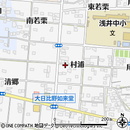 愛知県一宮市浅井町大日比野村浦59周辺の地図