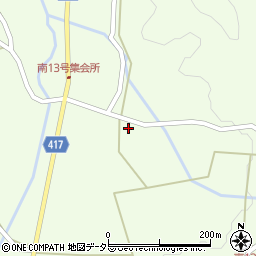 岐阜県恵那市山岡町田沢2295周辺の地図