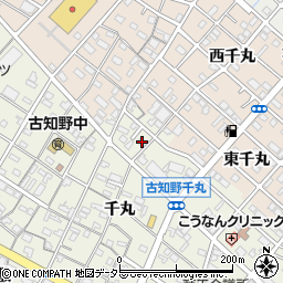 愛知県江南市古知野町千丸22周辺の地図