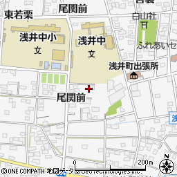 愛知県一宮市浅井町大日比野尾関前73周辺の地図