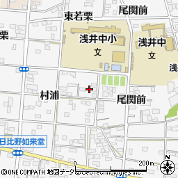 愛知県一宮市浅井町大日比野村浦35周辺の地図