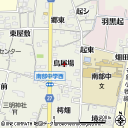 愛知県犬山市羽黒新田鳥屋場周辺の地図