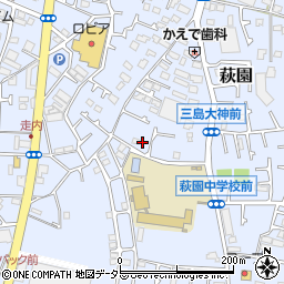 神奈川県茅ヶ崎市萩園1700周辺の地図