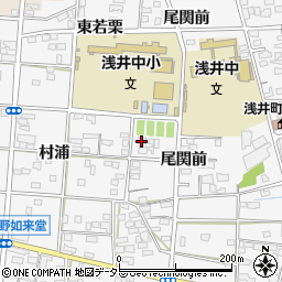 愛知県一宮市浅井町大日比野尾関前82周辺の地図