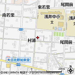愛知県一宮市浅井町大日比野村浦16周辺の地図