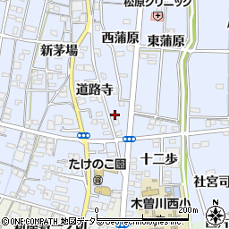 愛知県一宮市木曽川町里小牧道路寺29周辺の地図