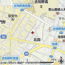 愛知県江南市古知野町花霞9周辺の地図