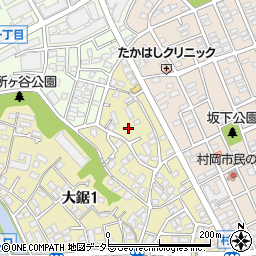 神奈川県藤沢市大鋸1丁目14周辺の地図
