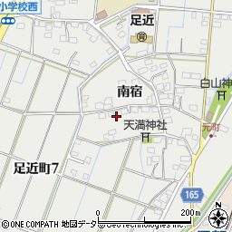 岐阜県羽島市足近町南宿周辺の地図