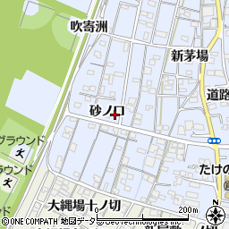 愛知県一宮市木曽川町里小牧砂ノ口周辺の地図
