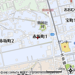 岐阜県多治見市赤坂町1丁目73周辺の地図