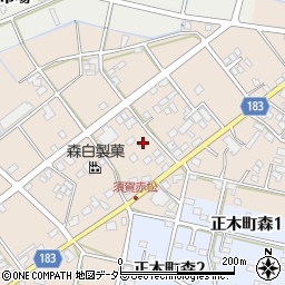 岐阜県羽島市正木町須賀赤松162周辺の地図