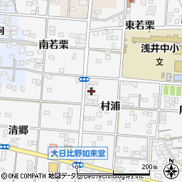 愛知県一宮市浅井町大日比野村浦5周辺の地図