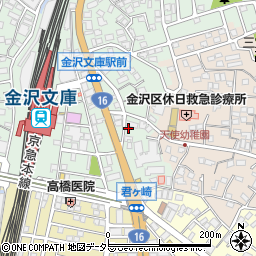 神奈川県横浜市金沢区谷津町157周辺の地図