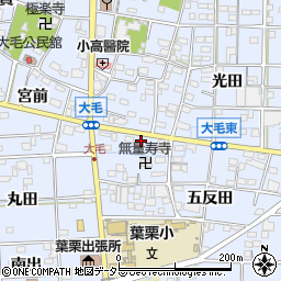 愛知県一宮市大毛東郷周辺の地図