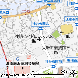 神奈川県藤沢市辻堂神台2丁目周辺の地図