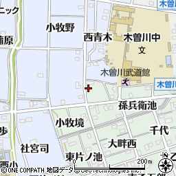 愛知県一宮市木曽川町外割田南青木1周辺の地図
