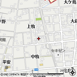 愛知県一宮市浅井町小日比野菱池周辺の地図