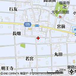 愛知県一宮市大毛長畑96周辺の地図