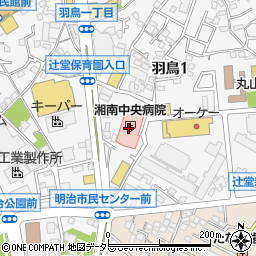 タイムズ湘南中央病院駐車場周辺の地図